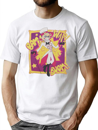 Lucifer Hazbin Hotel Classic T-Shirt for Men & Women, T-Shirts Graphic Tee - Black