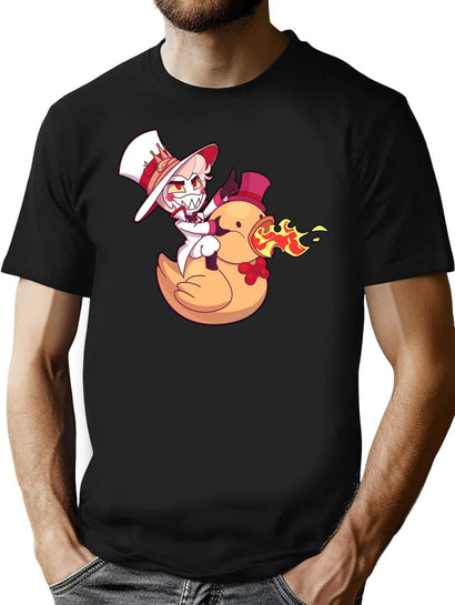 Lucifer from hazbin Hotel Classic T-Shirt for Men & Women, T-Shirts Graphic Tee - Black