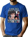 Lucio Battisti 90S Bootleg Style Bootleg Graphic T-Shirt - Blue