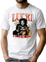 Lucki Rapper Vintage Bootleg Bootleg Graphic T-Shirt - White