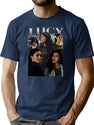 Lucy Tara Vintage Bootleg Shirt Bootleg Graphic T-Shirt - Navy