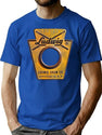 Ludwig Badge Worn T-Shirt for Men & Women, T-Shirts Graphic Tee - Blue