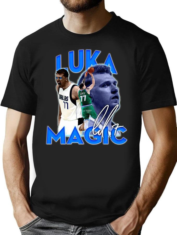 Luka Doni Bootleg Vintage Art Bootleg Graphic T-Shirt - Black