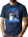 Luka Doni Bootleg Vintage Art Bootleg Graphic T-Shirt - Navy