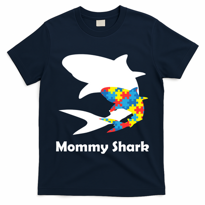 Mommy Shark Autism Awareness  T-Shirt