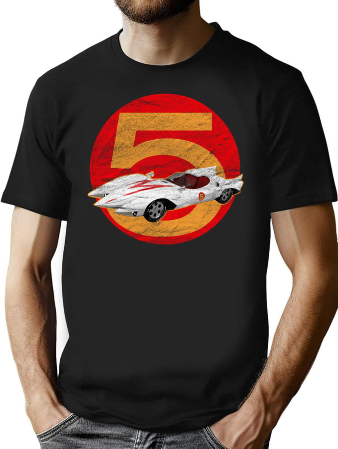 Mach 5 Car Worn T-Shirt for Men & Women, T-Shirts Graphic Tee - Black