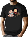 Mafalda Quino Comics T-Shirt for Men & Women, T-Shirts Graphic Tee - Black