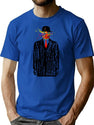 Magritte Splash Colorful Face T-Shirt for Men & Women, T-Shirts Graphic Tee - Blue