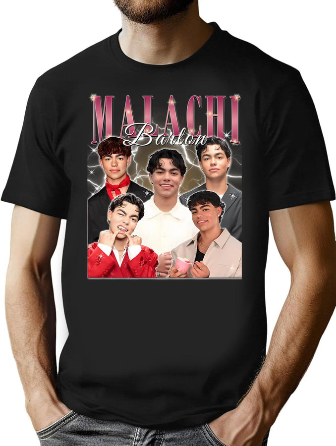 Malachi Vintage Bootleg 90S T-Shirt for Men & Women, T-Shirts Graphic Tee - Black