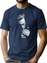 Man Smoking In Darkness T-Shirt for Men & Women, T-Shirts Graphic Tee - Navy