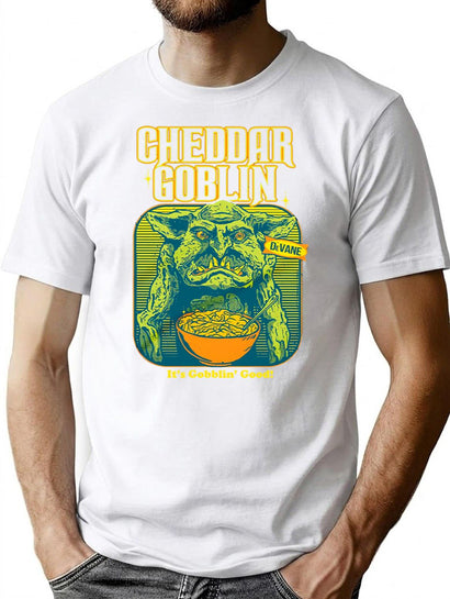 Mandy Cheddar Goblin Premium Heavyweight Cotton T-Shirt - Black