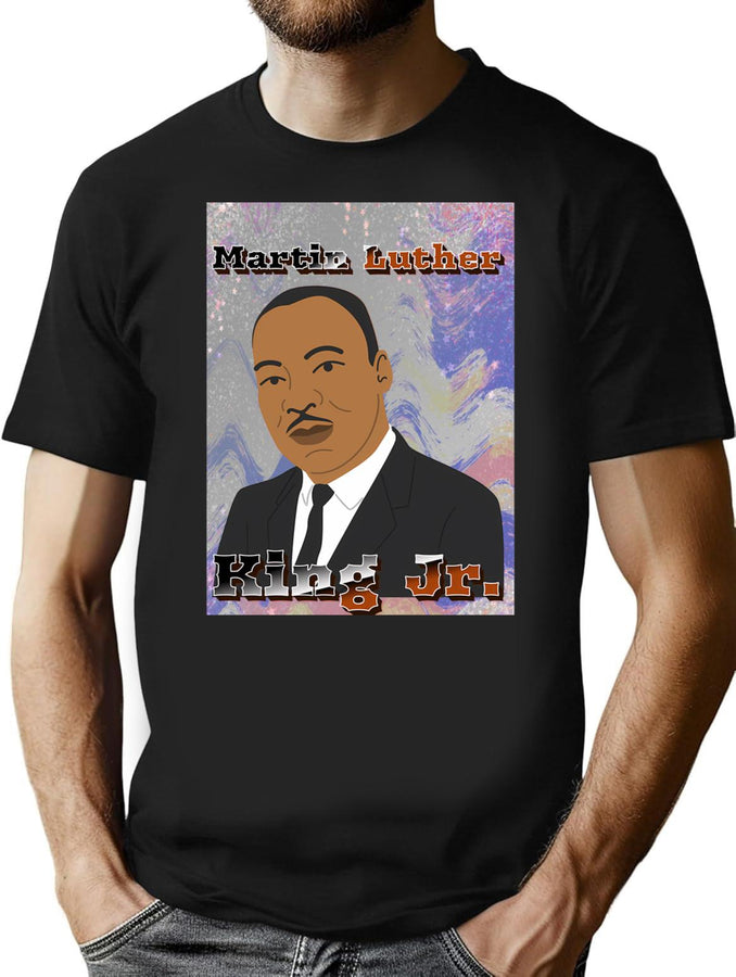 Martin Luther King Jr. Bootleg Graphic T-Shirt - Black