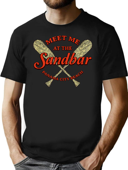 Meet Me At The Sandbar Panama City Beach Summer Florida T-Shirt for Men & Women, T-Shirts Graphic Tee - Black