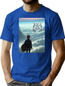 Meet The Stormcaller - Bootleg Makoto Shinkai Movie Fake Anime Poster Bootleg Graphic T-Shirt - Blue
