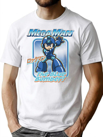 Mega Man T-Shirt for Men & Women, T-Shirts Graphic Tee - Black