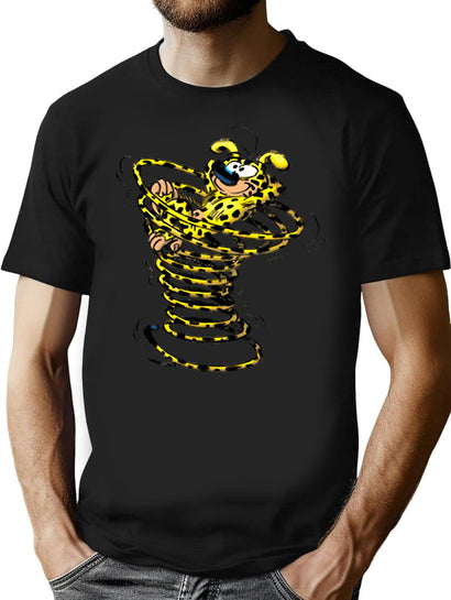 Mens My Favorite Belgian Marsupilami Comics Retro Vintage T-Shirt for Men & Women, T-Shirts Graphic Tee - Black