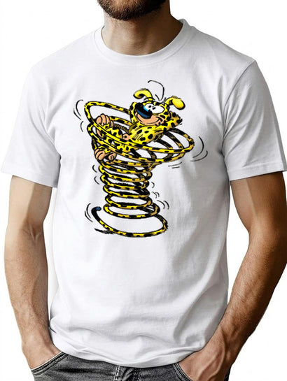 Mens My Favorite Belgian Marsupilami Comics Retro Vintage T-Shirt for Men & Women, T-Shirts Graphic Tee - Black