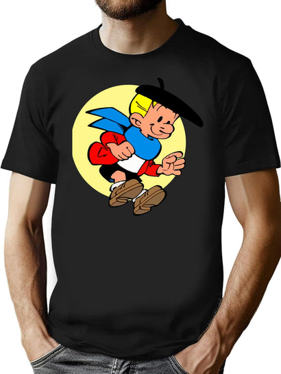 Mens Womens Spirou Paper Gifts Movie Fan T-Shirt for Men & Women, T-Shirts Graphic Tee - Black