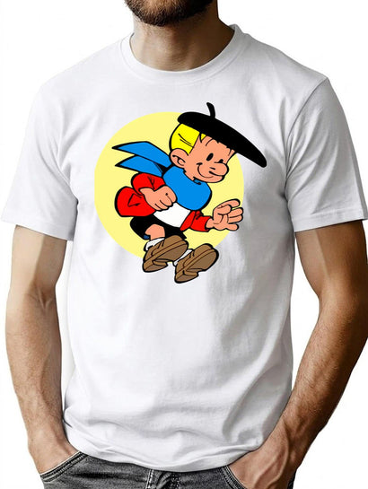 Mens Womens Spirou Paper Gifts Movie Fan T-Shirt for Men & Women, T-Shirts Graphic Tee - Black