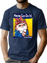 Meow Can Do It T-Shirt for Men & Women, T-Shirts Graphic Tee - Navy