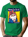 Meow Can Do It T-Shirt for Men & Women, T-Shirts Graphic Tee - Green