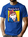 Meow Can Do It T-Shirt for Men & Women, T-Shirts Graphic Tee - Blue