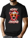 Merry Xmas Sunflower Sunglasses Horror Clown Movie Art Terrifier 2 T-Shirt for Men & Women, T-Shirts Graphic Tee - Black