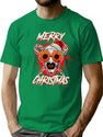 Merry Xmas Sunflower Sunglasses Horror Clown Movie Art Terrifier 2 T-Shirt for Men & Women, T-Shirts Graphic Tee - Green