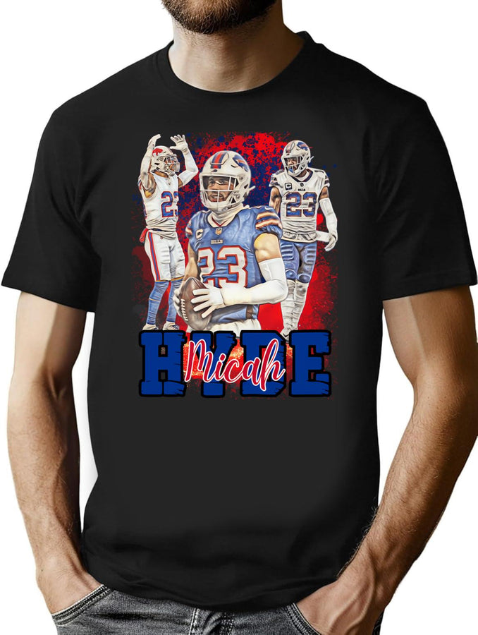 Micah Hyde Buffalo Bills Player Tribute Bootleg Graphic T-Shirt - Black