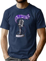 Microphone Static T-Shirt for Men & Women, T-Shirts Graphic Tee - Navy