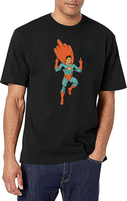 Middle Finger Hero T-Shirt for Men & Women, T-Shirts Graphic Tee - Black