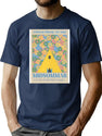 Midsommar Poster Throw Blanket Metal Print Tapestry T-Shirt for Men & Women, T-Shirts Graphic Tee - Navy