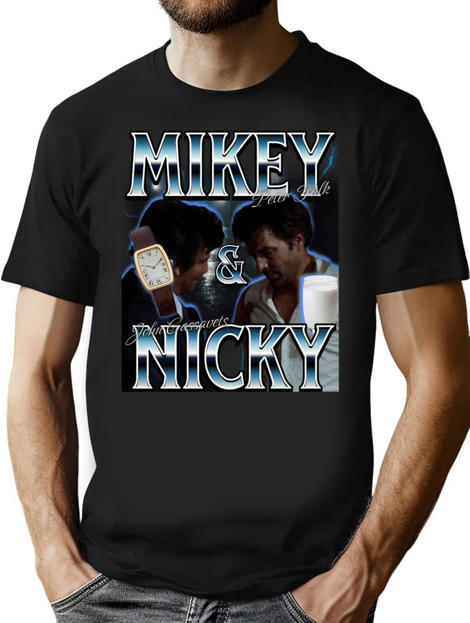 Mikey And Nicky 90S Bootleg Style Bootleg Graphic T-Shirt - Black