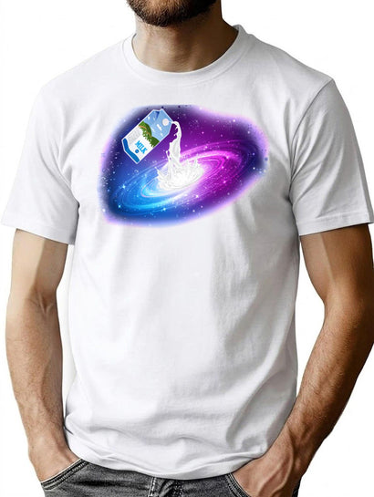 Milky Way T-Shirt for Men & Women, T-Shirts Graphic Tee - Black