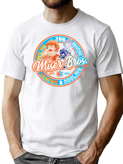 Miser Bros Heating And Cooling Dks T-Shirt for Men & Women, T-Shirts Graphic Tee - Black