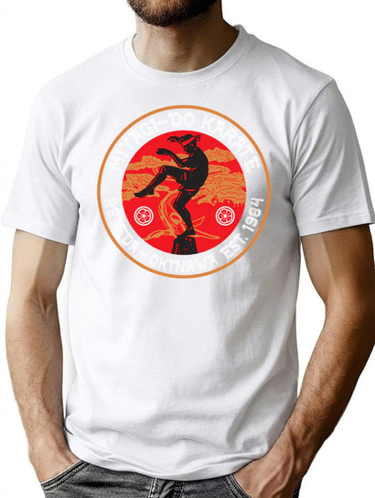 Miyagi Do Karate Crane Kick T-Shirt for Men & Women, T-Shirts Graphic Tee - Black