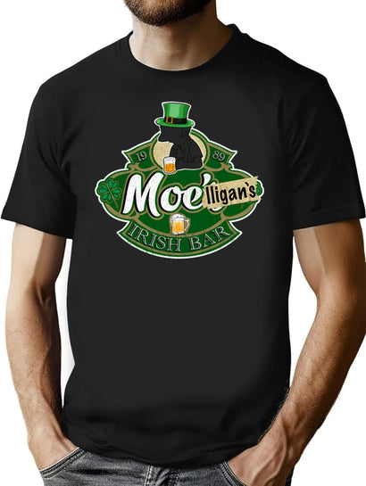 Moelligan'S Irish Pub T-Shirt for Men & Women, T-Shirts Graphic Tee - Black