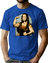 Monalisa Gym T-Shirt for Men & Women, T-Shirts Graphic Tee - Blue
