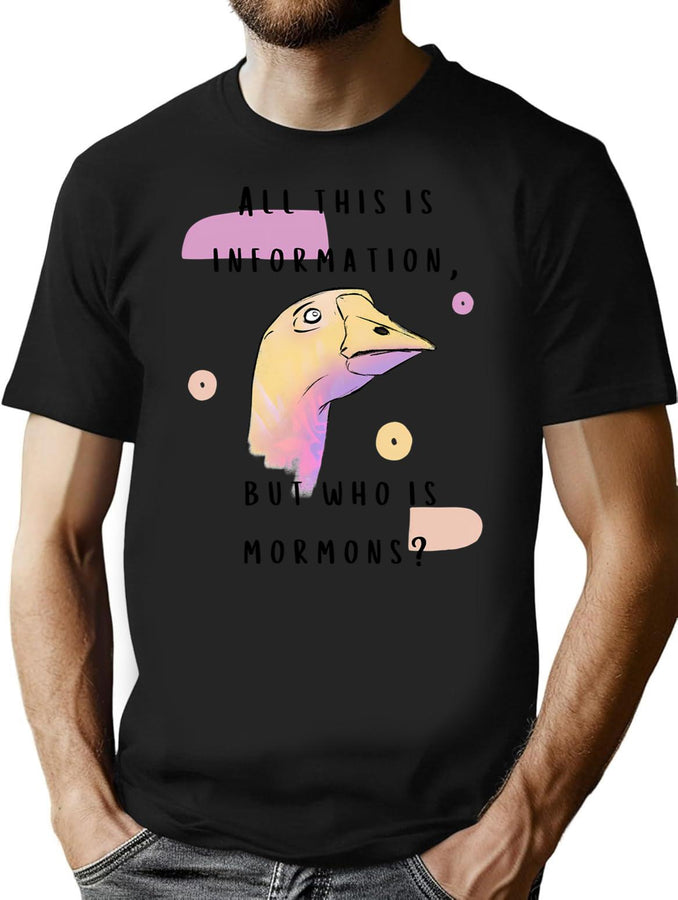 Mormons - Weird Trippy Bad Translation Error Bootleg Graphic T-Shirt - Black