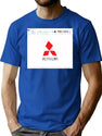 Motorin' (With Ms Paint Border) Bootleg Graphic T-Shirt - Blue