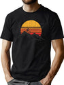 Mountain Bike Vintage Sunset Design Graphic - T-Shirt - W T-Shirt for Men & Women, T-Shirts Graphic Tee - Green