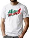 Mountain Dude Funny Bigfoot T-Shirt for Men & Women, T-Shirts Graphic Tee - White