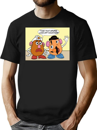 Mr. And Mrs Potato Head T-Shirt for Men & Women, T-Shirts Graphic Tee - Black