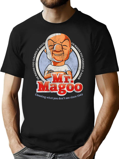 Mr. Magoo As Mr. Clean Worn Dks T-Shirt for Men & Women, T-Shirts Graphic Tee - Black