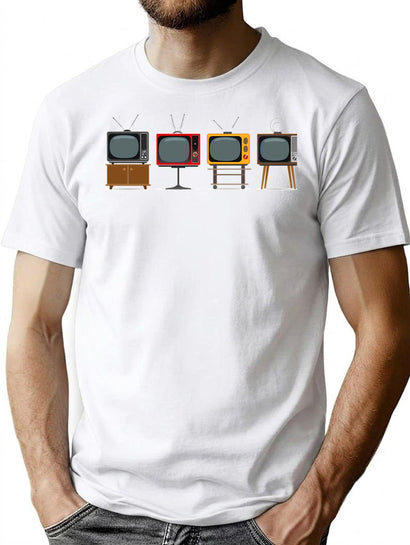 Multi-Colored Collection Of Lamp Tvs T-Shirt for Men & Women, T-Shirts Graphic Tee - Black