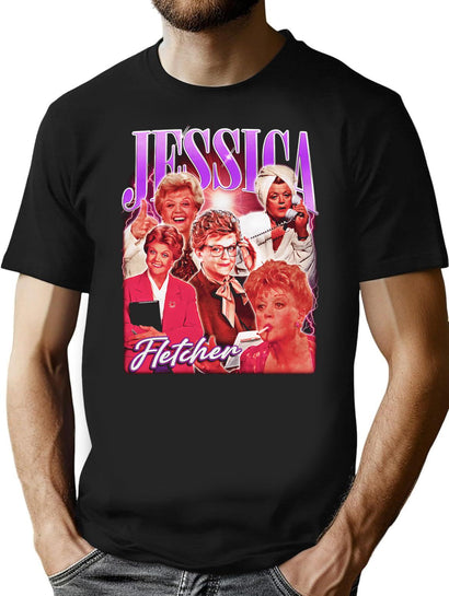 Murder She Wrote In Halloween Vibe Bootleg Graphic T-Shirt - Black