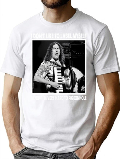 Music Vintage Classic I Don'T Like To Label Myself Funny Graphic Gifts T-Shirt for Men & Women, T-Shirts Graphic Tee - Black
