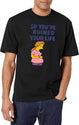 Music Vintage Retro So You'Ve Ruined Your Life T-Shirt for Men & Women, T-Shirts Graphic Tee - White