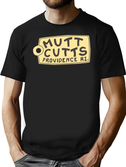 Mutt Cutts Logo T-Shirt for Men & Women, T-Shirts Graphic Tee - Black