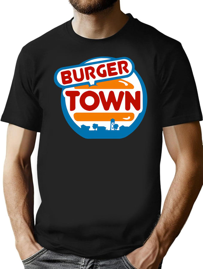 Mw 2 Ii Burger Town Logo Vibrant - High Resolution - Sticker T Shirt T-Shirt for Men & Women, T-Shirts Graphic Tee - Black